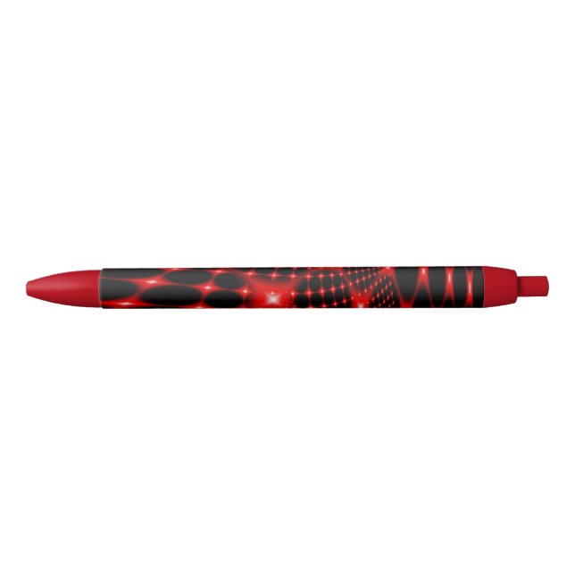 Red glowing net fractal pen (Front)