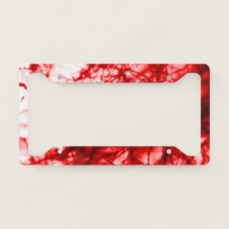 Red Gnarled Mold License Plate Frame