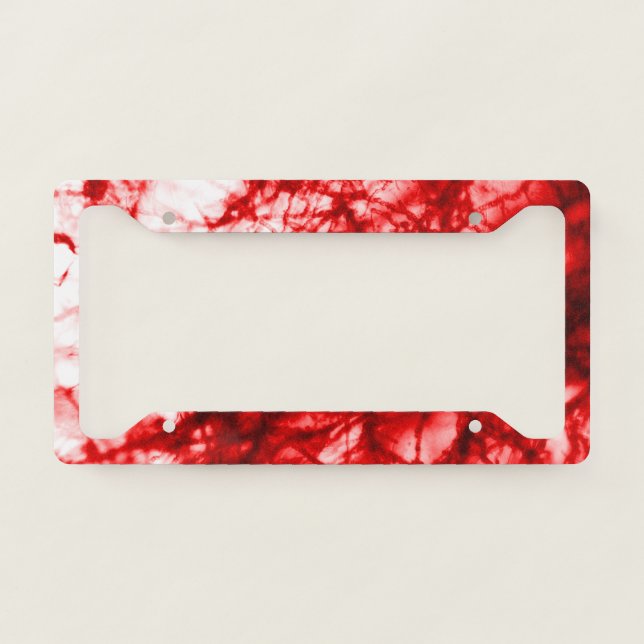 Red Gnarled Mold License Plate Frame (Front)