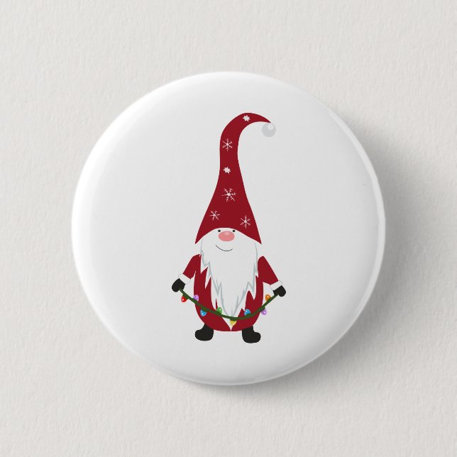 Red gnome button (Front)