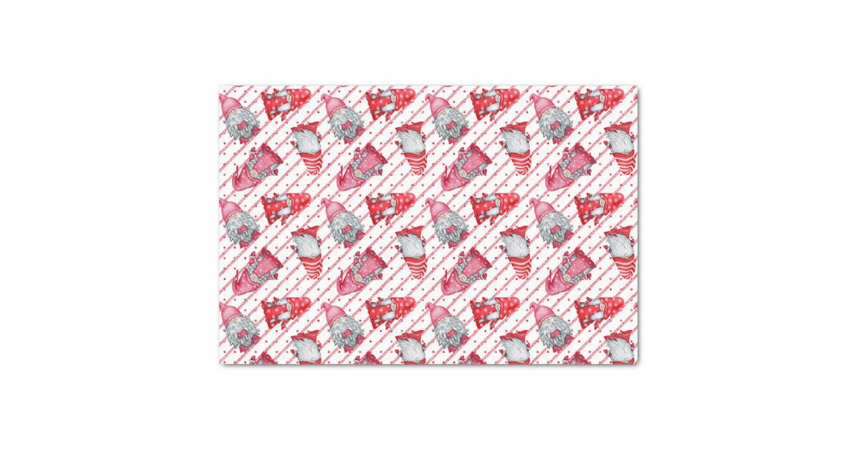Red Gnome Christmas Tissue Paper | Zazzle