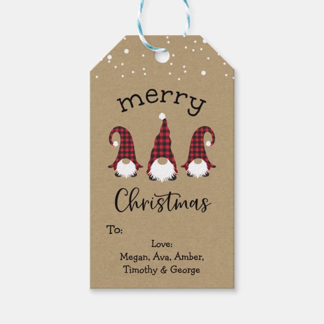 Red Gnome Merry Tag (Front)