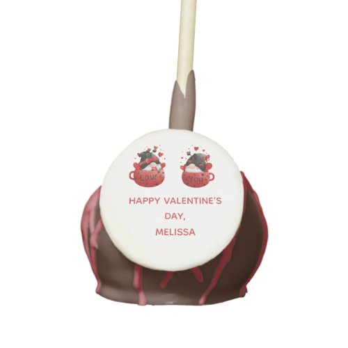 Red Gnomes Cute Whimsical Adorable Valentines day Cake Pops