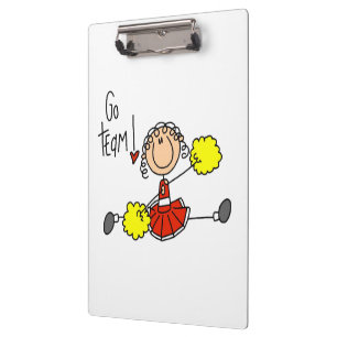 Red Go Team Cheerleader Clipboard