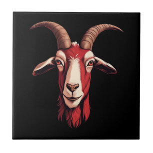 Red Goat Ceramic Tile