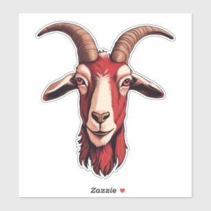 Red Goat Sticker
