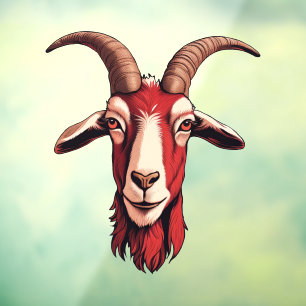 Red Goat Window Cling