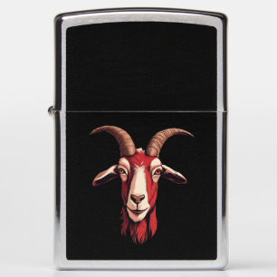 Red Goat Zippo Lighter