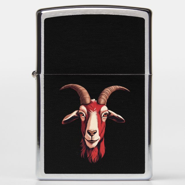 Red Goat Zippo Lighter (Front)
