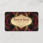 Red Goddess Temple Tarot Business Cards (Front)