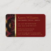Red Goddess Temple Tarot Business Cards (Back)