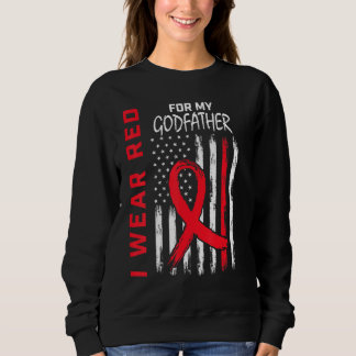 Red Godfather Heart Disease Awareness Flag Matchin Sweatshirt