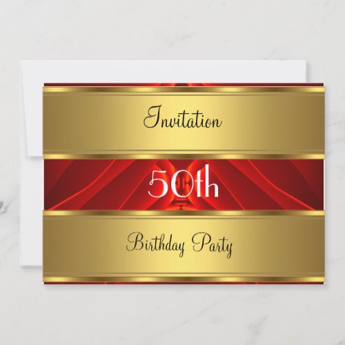 Invitation Gold 50th Birthday Party
