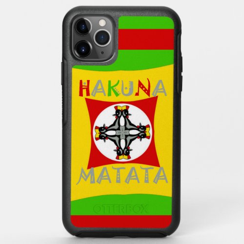 Red Gold and Green Hakuna Matata OtterBox Symmetry iPhone 11 Pro Max Case