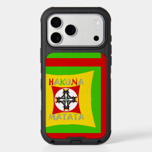 Red Gold and Green Hakuna Matata iPhone 17 Pro Max Case