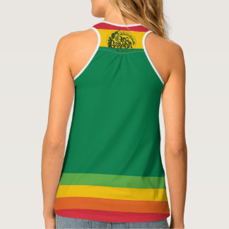 Red, Gold, and Green Stripes Tank Top