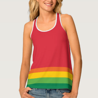 Red Gold and Green Tank Top