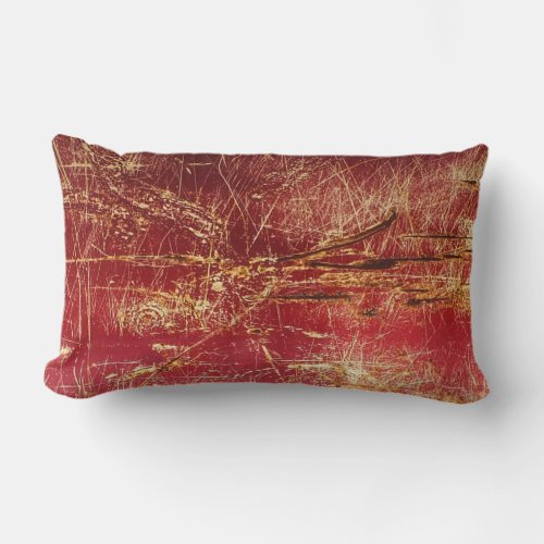 Red Gold And Rust Textured Look Pillows