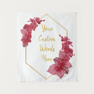 Red & Gold Anniversary Party Photo Booth Backdrop