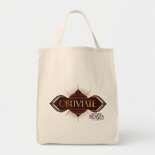 Red  Gold Art Deco Obliviate Spell Graphic Tote Bag