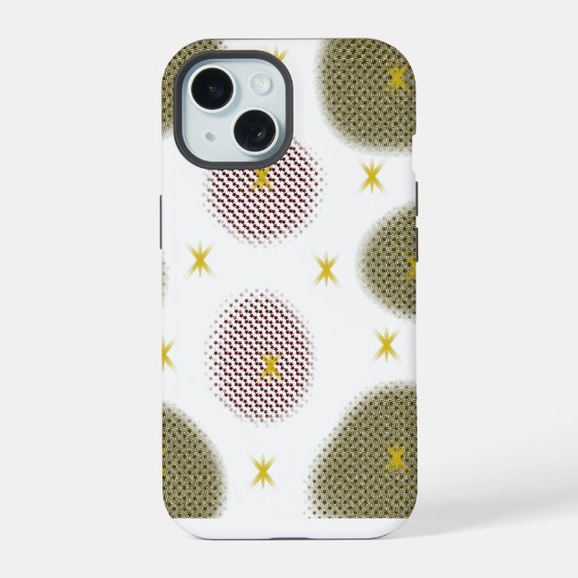 Red & Gold Artistic Pattern” Iphone Case (Back)