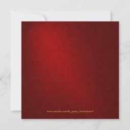 Red Gold Birthday Invitations Then & Now 2 Photos | Zazzle