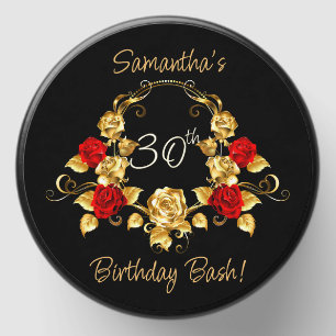 Red & Gold Birthday Mini Candle Favors