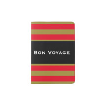 Red, Gold & Black Custom Passport Holder
