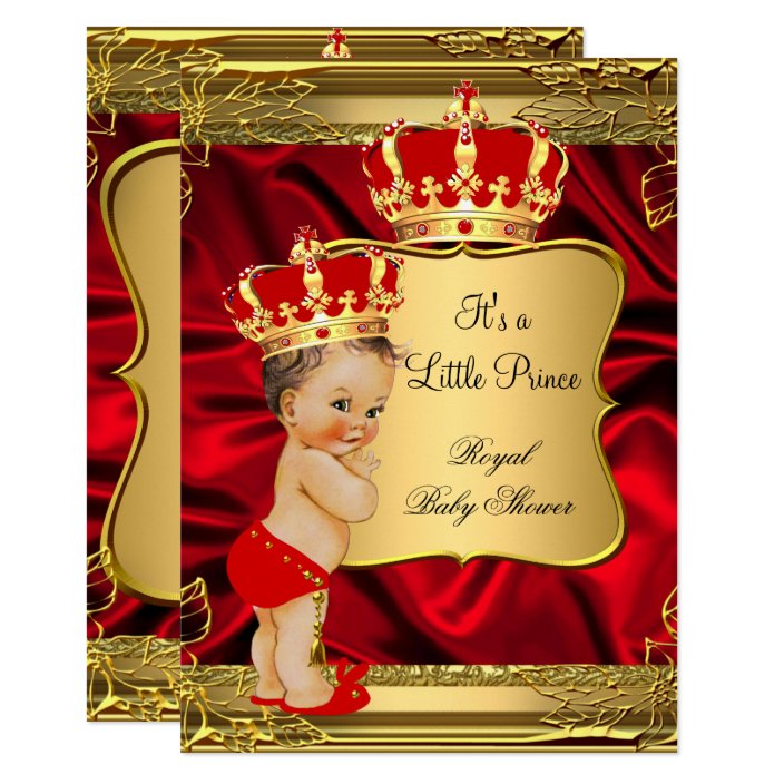 red and gold prince baby shower