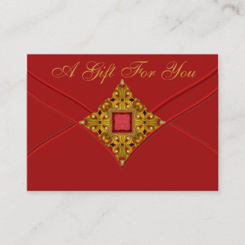 Red Gold Business Gift Certificate Cards Business Cards