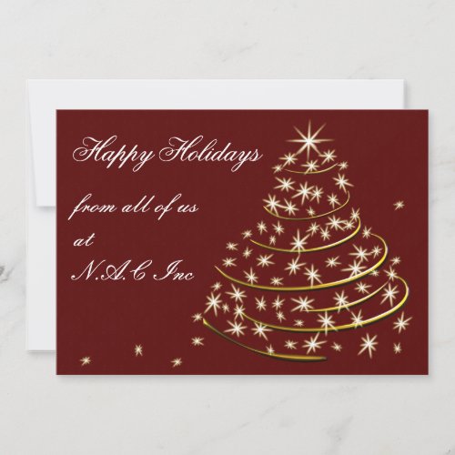red gold Business Holiday Flat cards