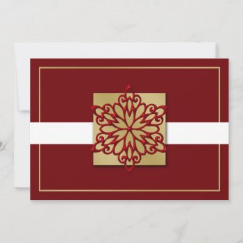 Red Gold  Business Holiday Greetings by XmasMall at Zazzle