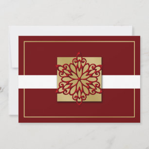 red gold  Business Holiday Greetings Card