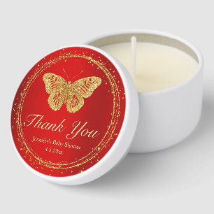 red gold butterfly baby shower thank you mini candle favors