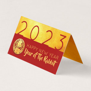 Red Gold Chinese Rabbit paper-cut 2023 FBC