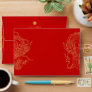 Red gold Chinese wedding dragon phoenix Envelope