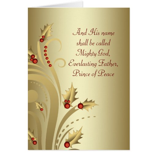 Red Gold Christian Christmas Cards | Zazzle