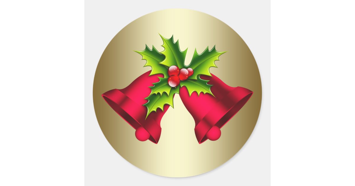 Golden Christmas Bell - Christmas Bells - Sticker