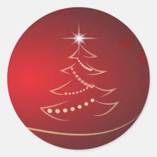 Red & Gold Christmas Seal