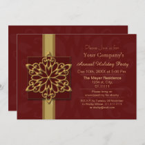 red Gold Corporate holiday party invitation