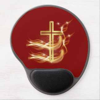 Red Gold Cross Mousepad