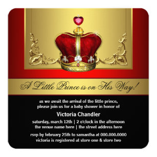 red and gold baby shower