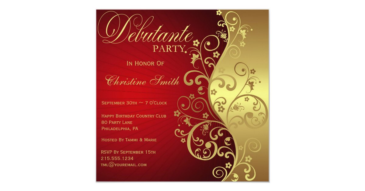 Debutante Party Invitations 4