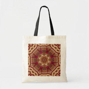 Red Gold Decorative Holiday Tote Bag