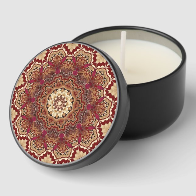 Red Gold Decorative Mini Candle Favors (Corner)