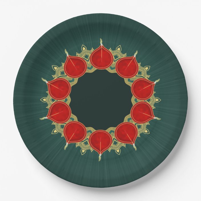 teal paper plates