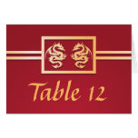 Red &amp; Gold Dragon Table Place Numbers at Zazzle
