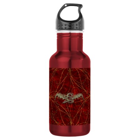 Red Gold Dragon Water Bottle