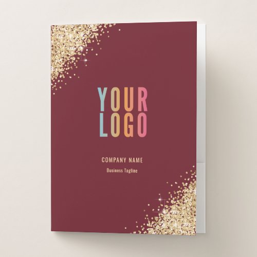 Red Gold Event Organizer Wedding Planner Pocket Folder