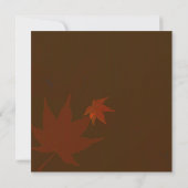 Red Gold Fall Maple Bridal Shower Invitation (Back)